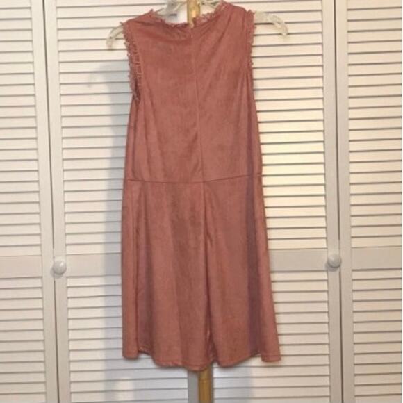 NWT Rue21 Pink Crocheted Round Neckline Sleeveless A-line Midi Dress M - Picture 2 of 7
